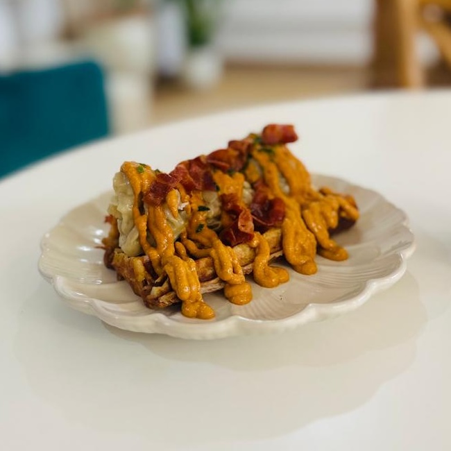 Croffle Bouchons Dakatine au café ROZE